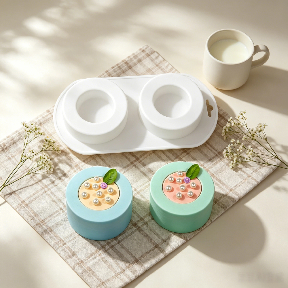 Candle Making Jelly - 2-Part Silicone Mold for Mousse Cake