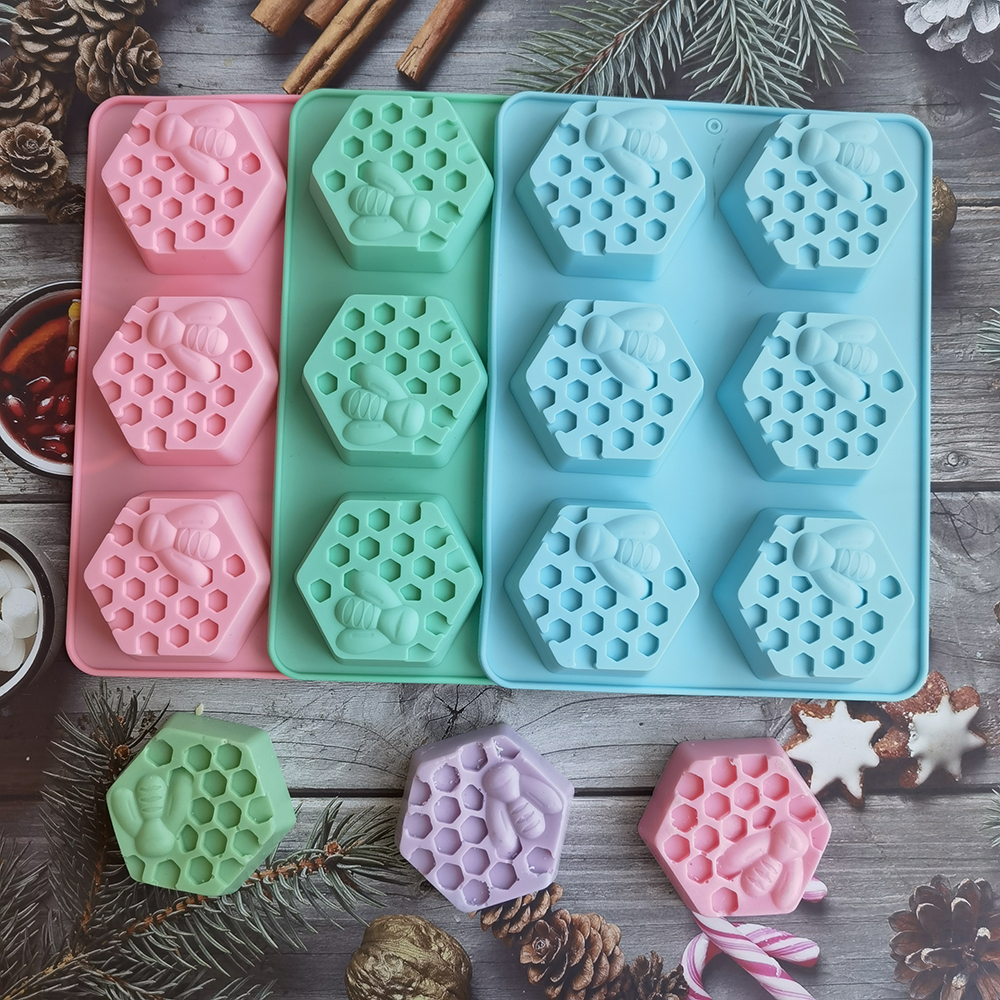 Candle Making Wax Melter - Silicone Hexagonal Bee Soap Mold for