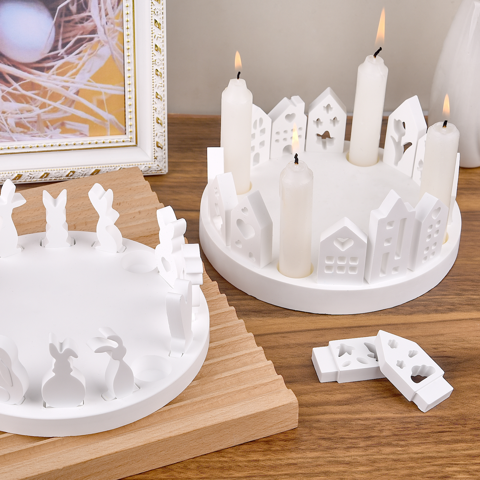 Candle Making Items - Hollow House Rabbit Candle Holder Silicone