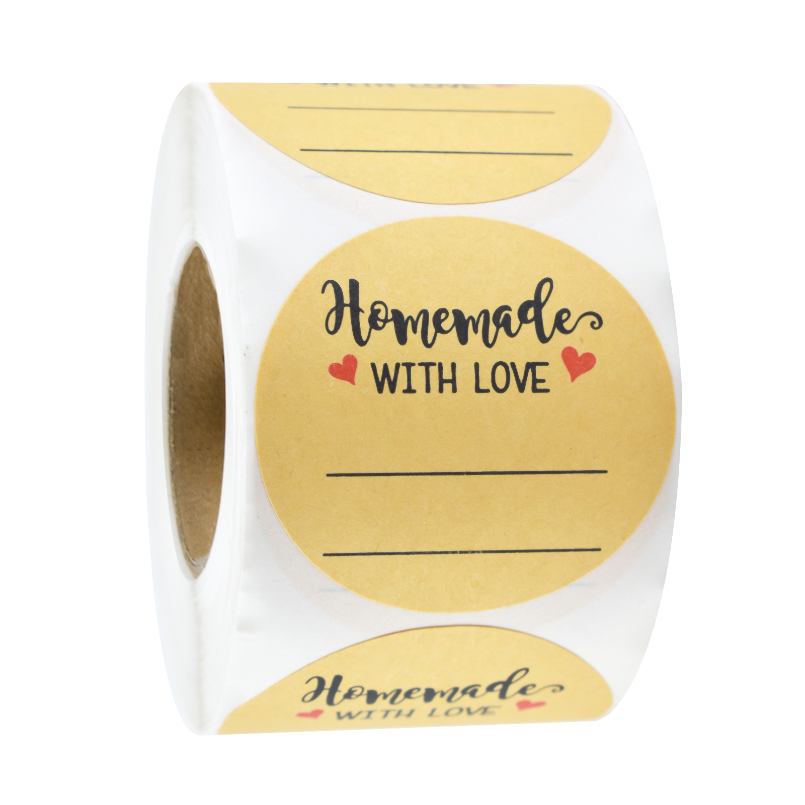 Label Sticker Round - 200Pcs 2-Inch Round Writable Kraft Adhesive