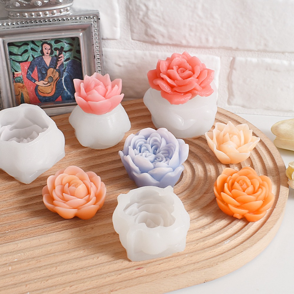 3D Rose Candle Silicone Mold R - Candle Making Austin บทวิจารณ์และราคา