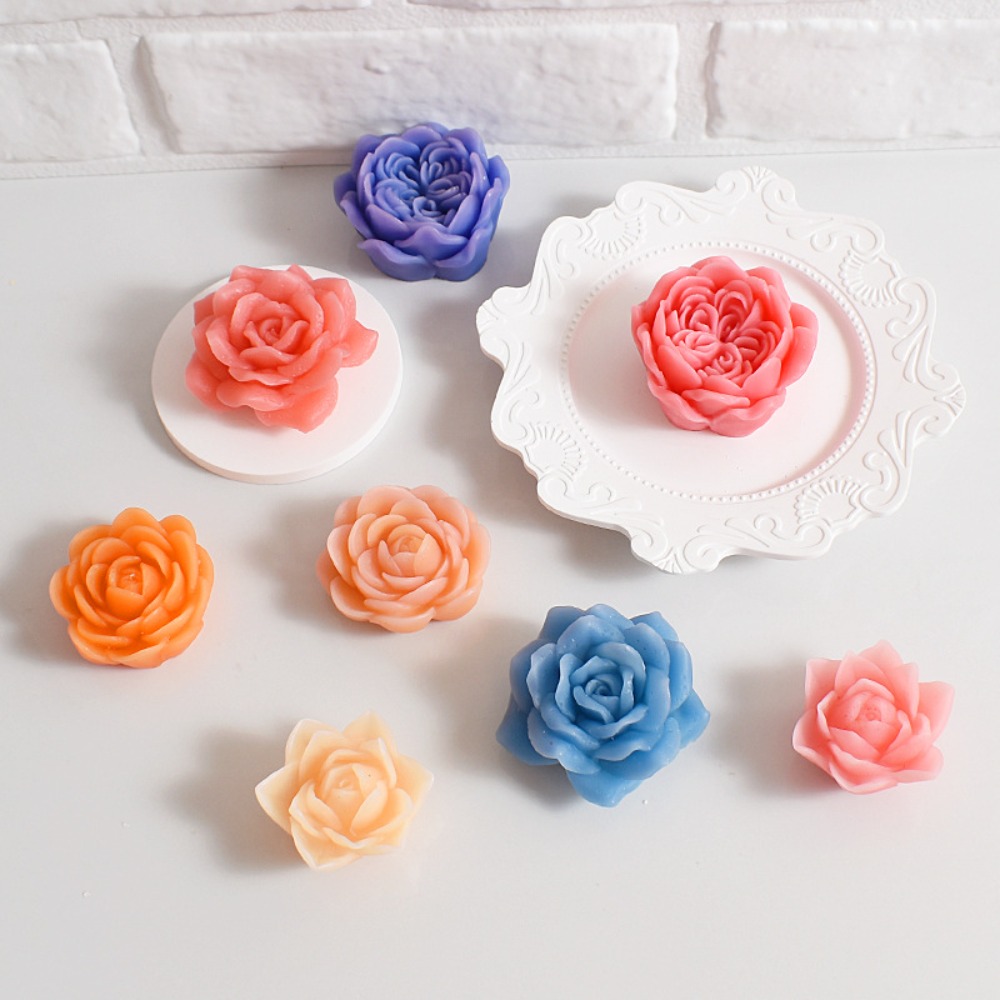 3D Rose Candle Silicone Mold R - Candle Making Austin บทวิจารณ์และราคา