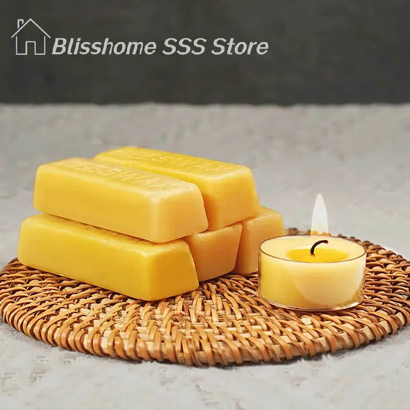 【S】4/8Pcs Pure Beeswax Blocks, - Candle Making Wax Melter บทวิจารณ์และราคา
