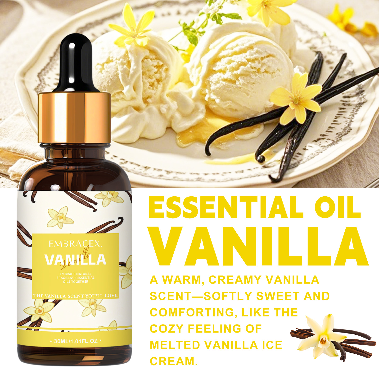 30ml Vanilla Essential Oil Per - Candle Making And Perfume บทวิจารณ์และราคา