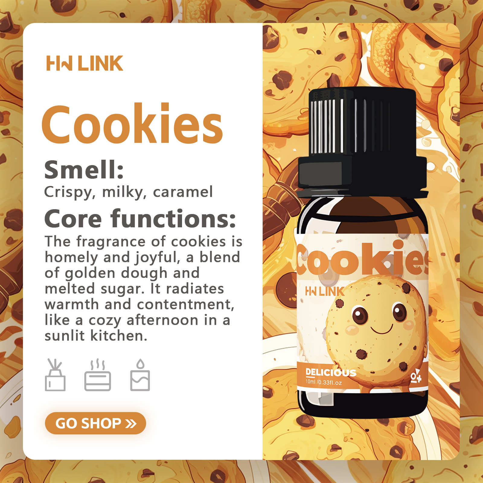 10ml Cookies Essential Oils Pe - Candle Making And Perfume บทวิจารณ์และราคา