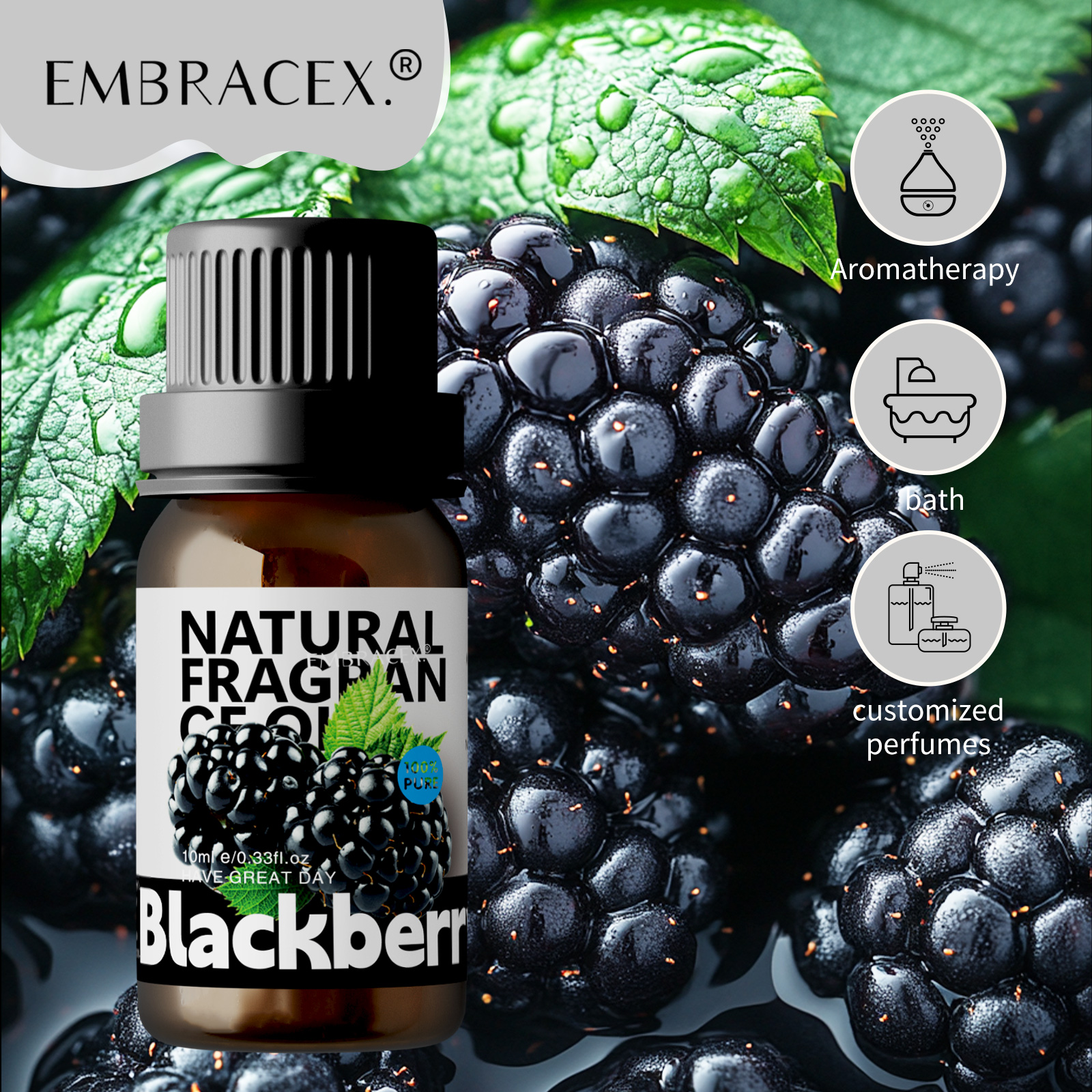 10ml Blackberry Essential Oils - Candle Making And Perfume บทวิจารณ์และราคา