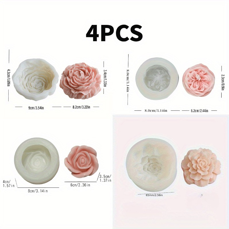 4PCS3D candle mold Austin + ca - Candle Making Austin บทวิจารณ์และราคา