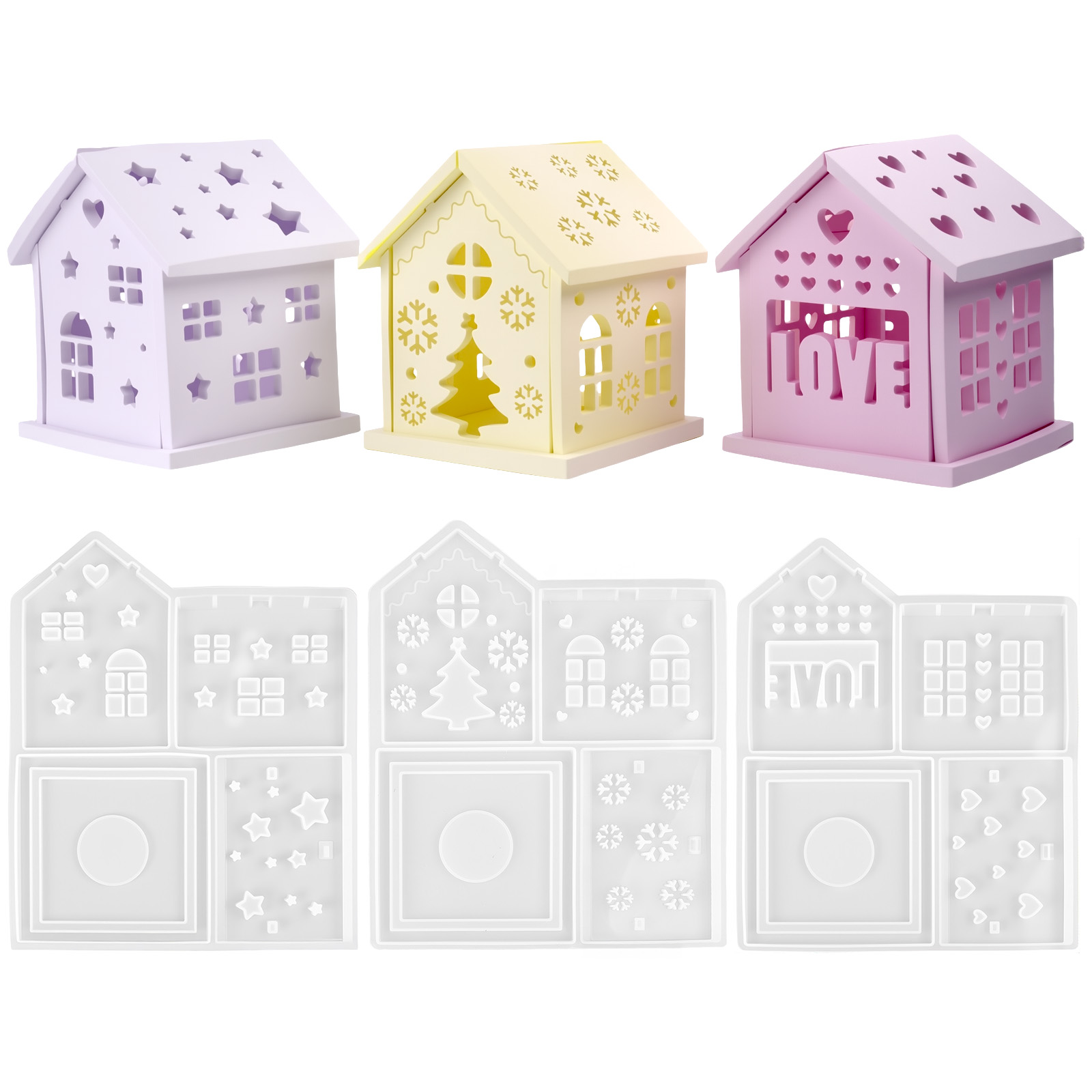 3D House Silicone Mold DIY Chr - Candle Making Items บทวิจารณ์และราคา