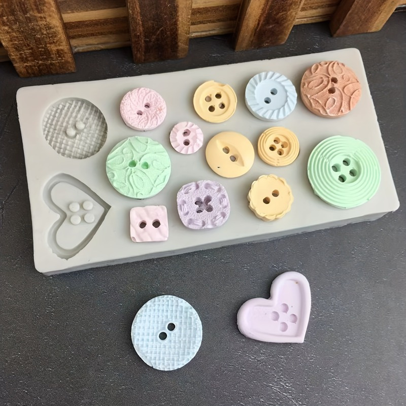 Buttons Shape Silicone Mold Si - Candle Making Items บทวิจารณ์และราคา