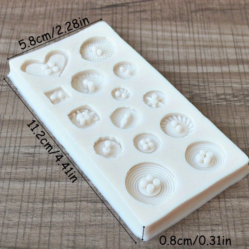 Buttons Shape Silicone Mold Si - Candle Making Items บทวิจารณ์และราคา