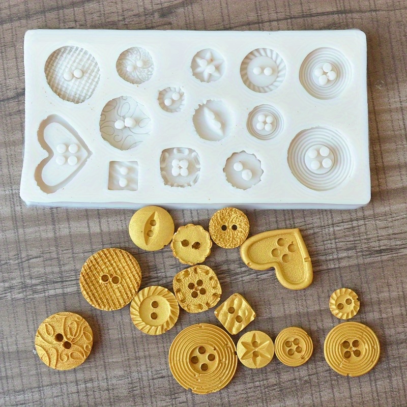 Buttons Shape Silicone Mold Si - Candle Making Items บทวิจารณ์และราคา