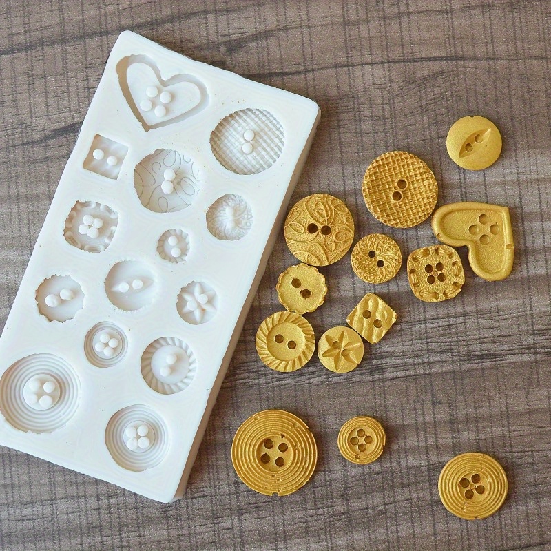 Buttons Shape Silicone Mold Si - Candle Making Items บทวิจารณ์และราคา