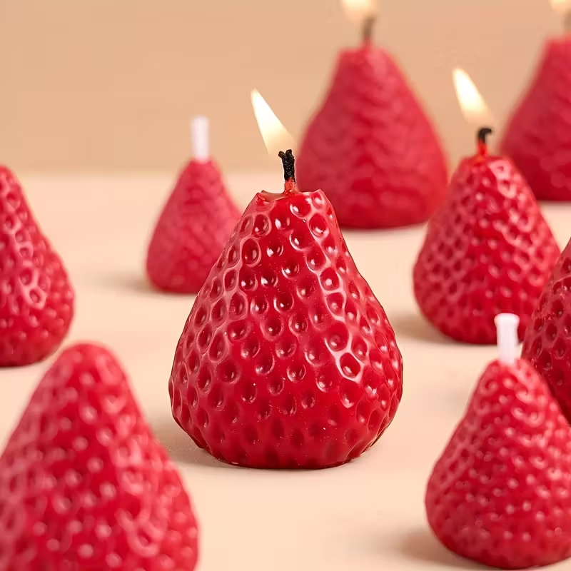 Strawberry Silicone Candle Mol - Candle Making Items บทวิจารณ์และราคา