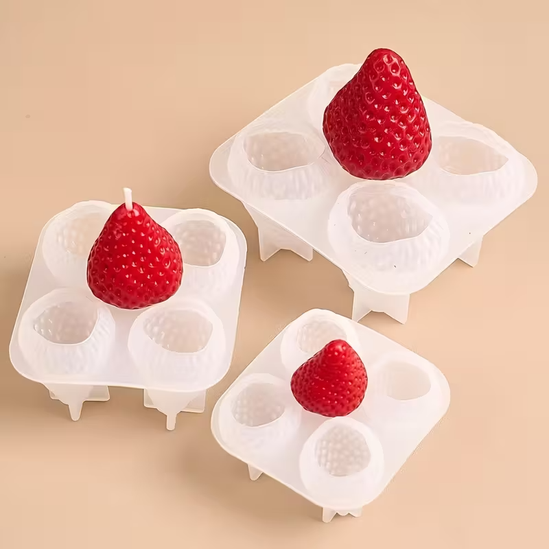 Strawberry Silicone Candle Mol - Candle Making Items บทวิจารณ์และราคา