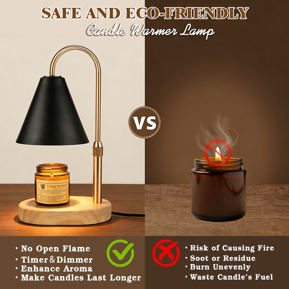 Black Candle Warmer Lamp with  - Candle Making Wax Melter บทวิจารณ์และราคา