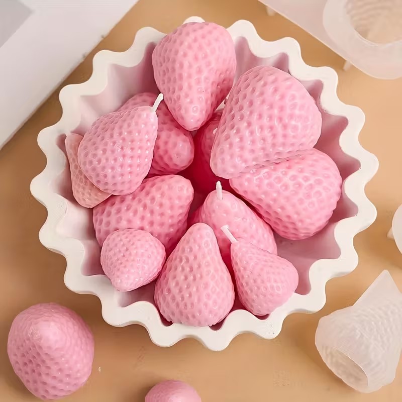 Strawberry Silicone Candle Mol - Candle Making Items บทวิจารณ์และราคา
