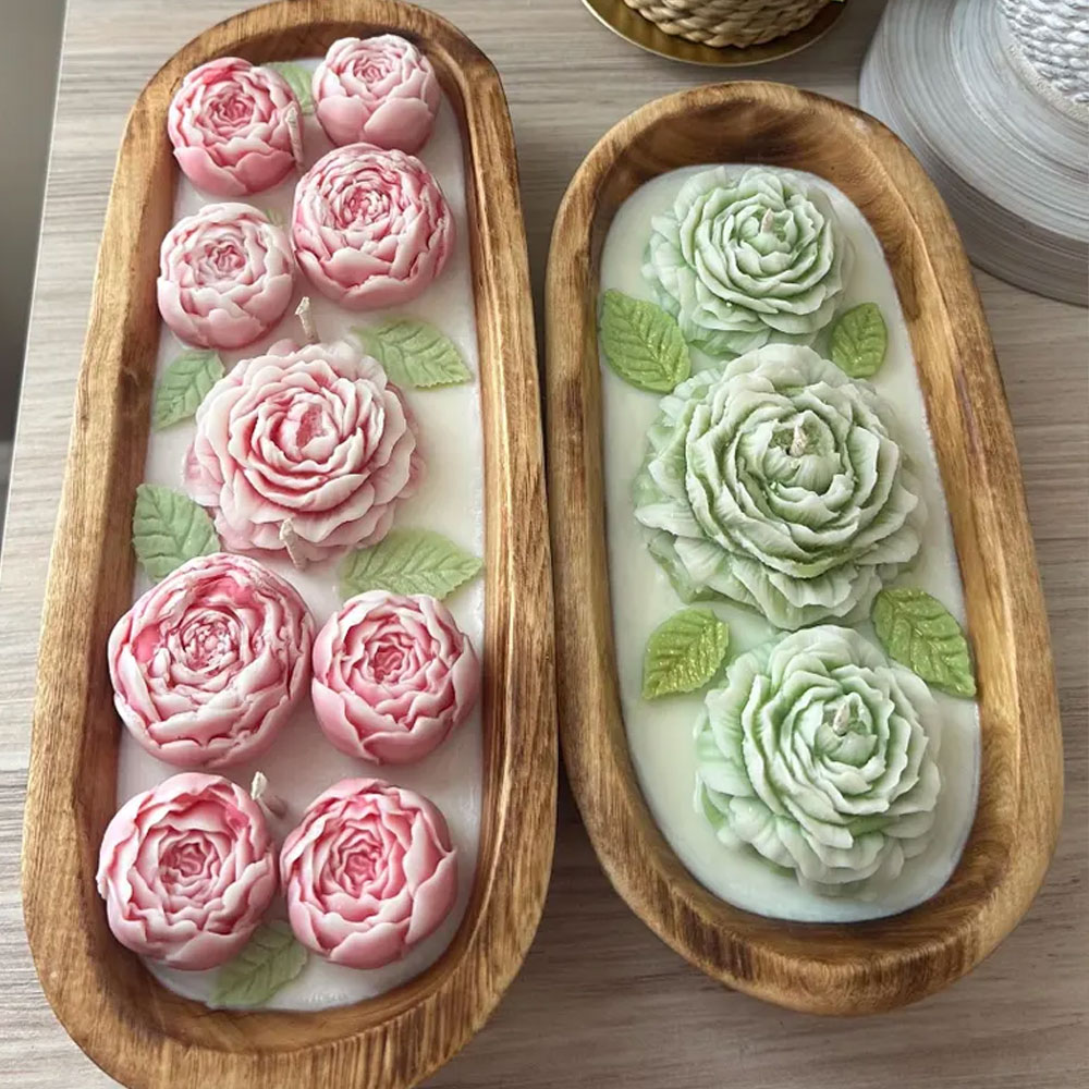 Peony Rose Silicone Candle Mol - Candle Making Austin บทวิจารณ์และราคา