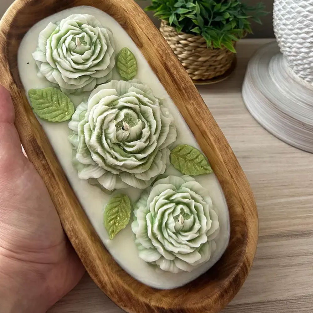 Peony Rose Silicone Candle Mol - Candle Making Austin บทวิจารณ์และราคา
