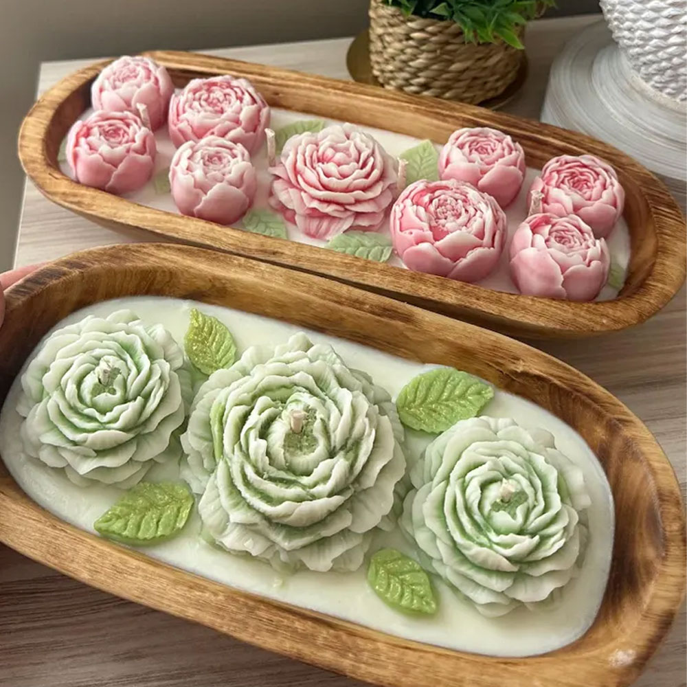 Peony Rose Silicone Candle Mol - Candle Making Austin บทวิจารณ์และราคา
