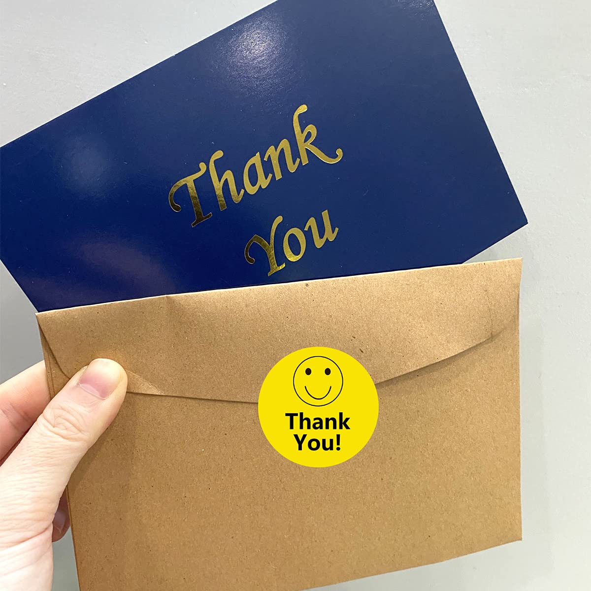 Smile Thank You Stickers,Yello - Label Sticker Round บทวิจารณ์และราคา