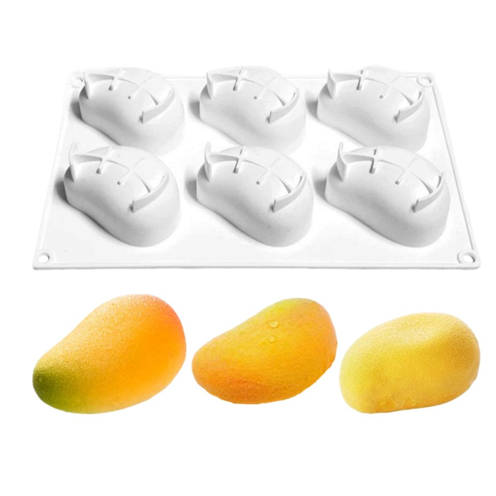 6 Cavity Mango Shaped Cake Mol - Candle Making Items บทวิจารณ์และราคา