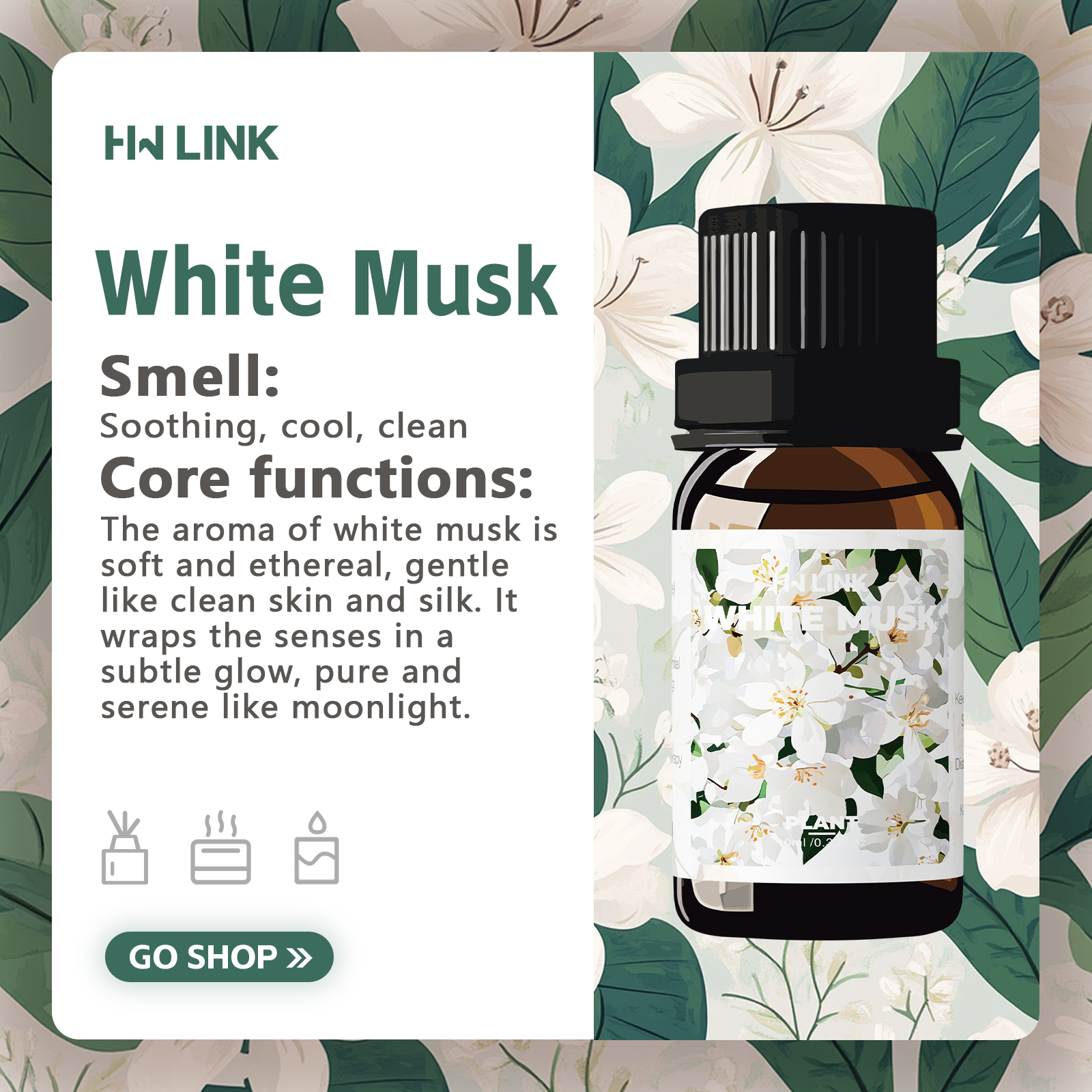 White Musk Essential Oils 10ml - Candle Making And Perfume บทวิจารณ์และราคา
