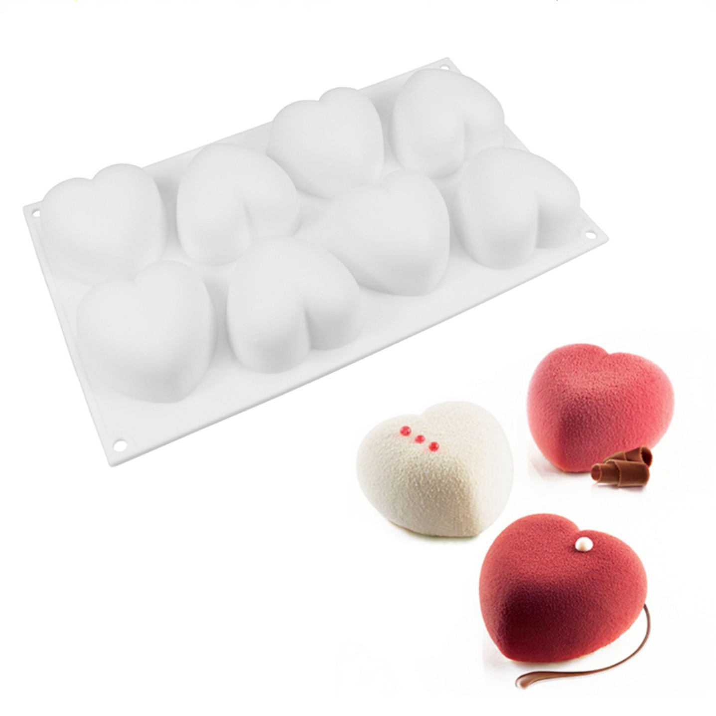 Love Heart Silicone Soap Mold  - Candle Making Items บทวิจารณ์และราคา