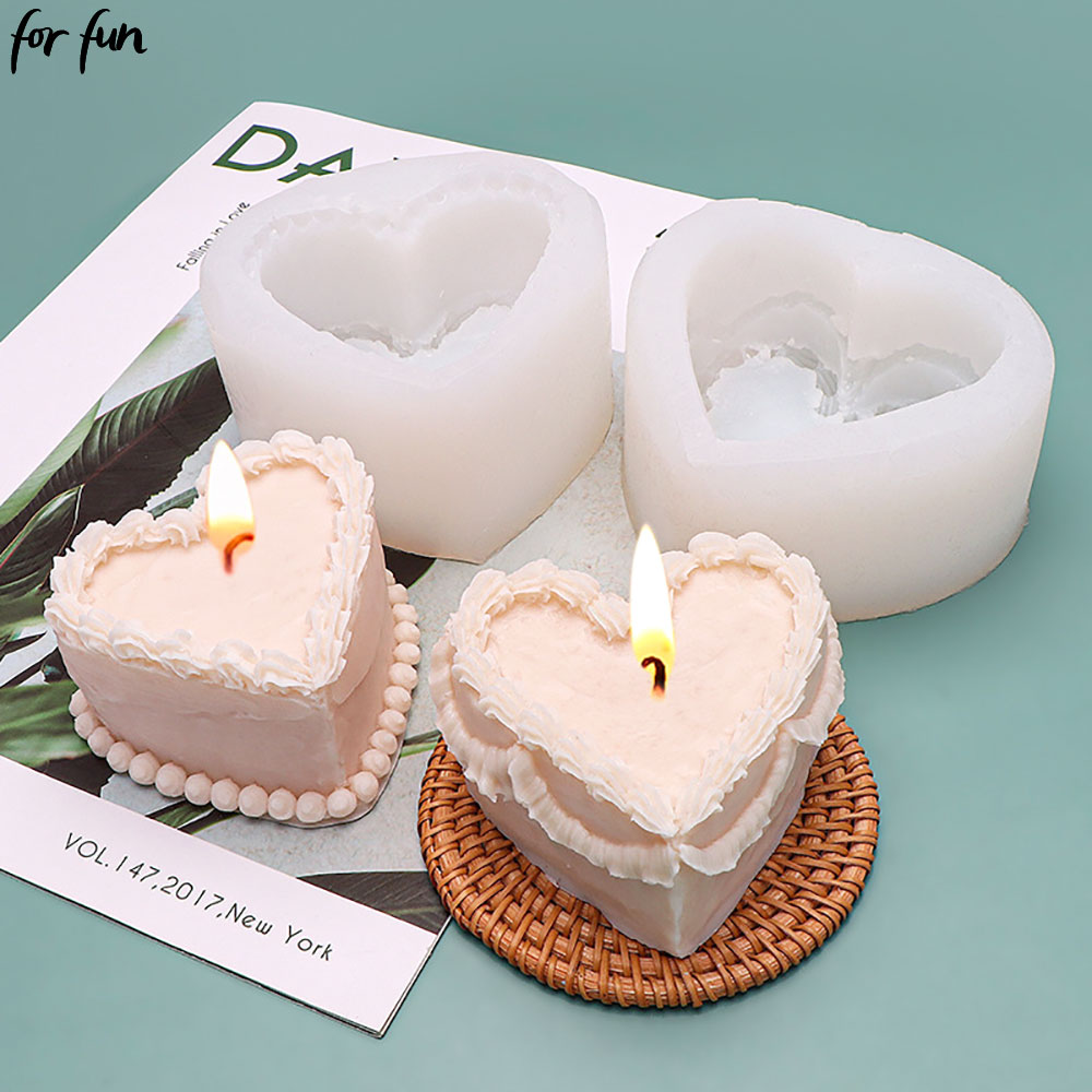 For Fun Heart Cake Shaped Cand - Candle Making Jelly บทวิจารณ์และราคา