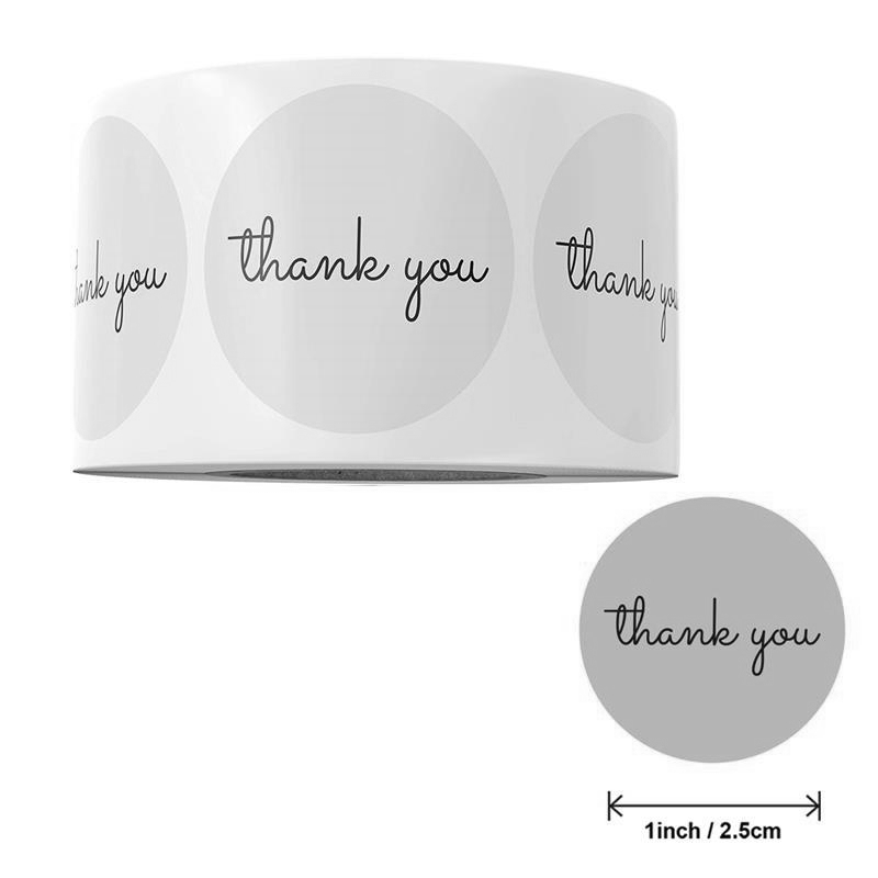 500 Thank You Stickers Roll 25 - Label Sticker Round บทวิจารณ์และราคา