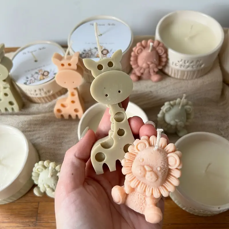 Cute Cartoon Lion & Giraffe Sc - Candle Making Jelly บทวิจารณ์และราคา