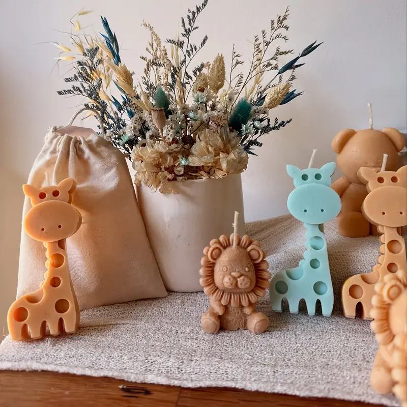 Cute Cartoon Lion & Giraffe Sc - Candle Making Jelly บทวิจารณ์และราคา