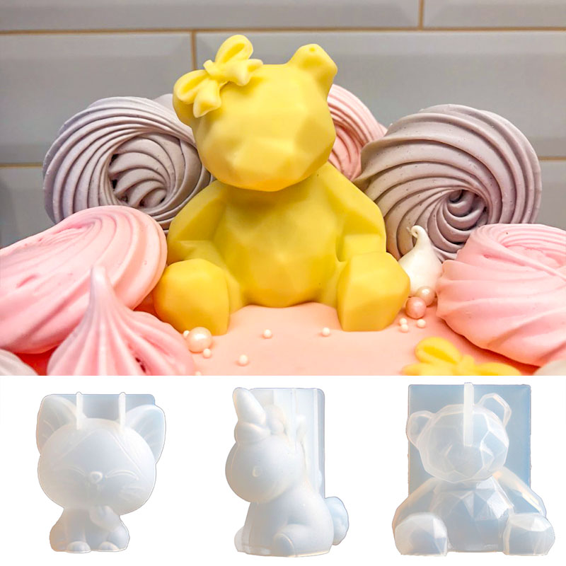 3D Stereo Bear Silicone Mold D - Candle Making Jelly บทวิจารณ์และราคา