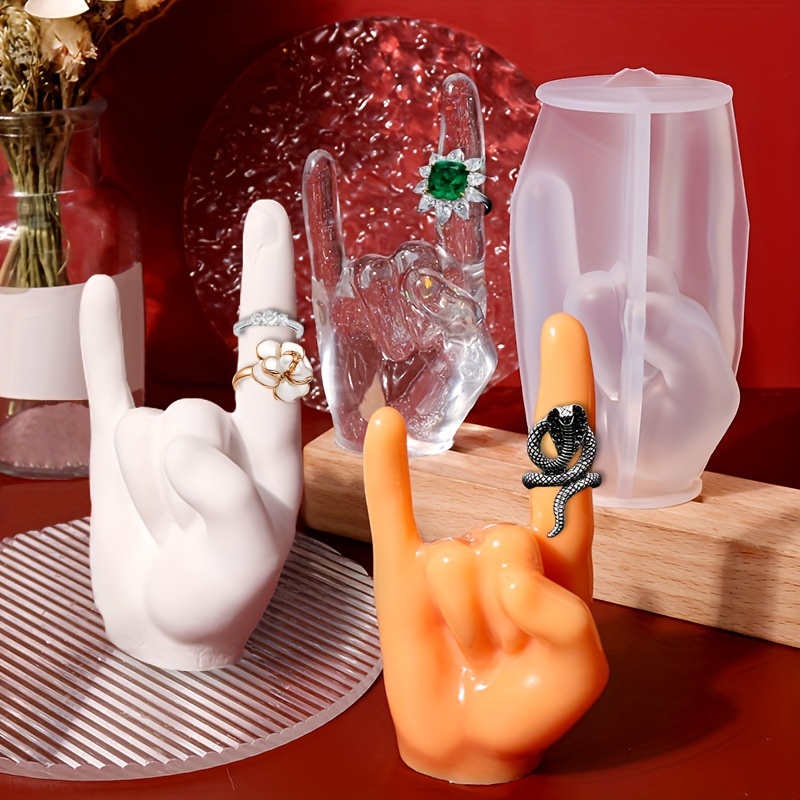 1pc Large Rock Gesture Silicon - Candle Making Items บทวิจารณ์และราคา