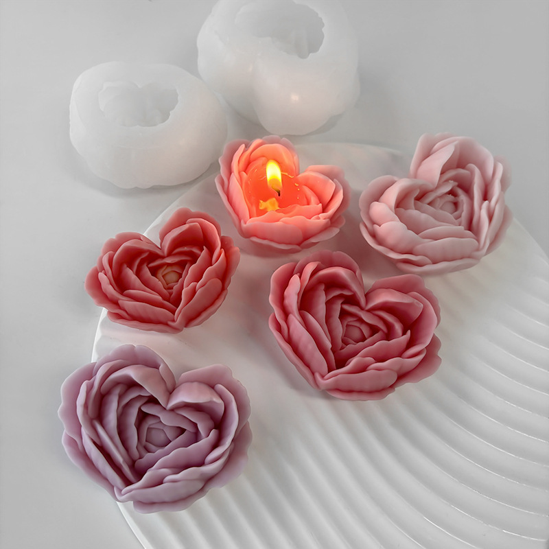 Love Flower Silicone Mold DIY  - Candle Making Jelly บทวิจารณ์และราคา