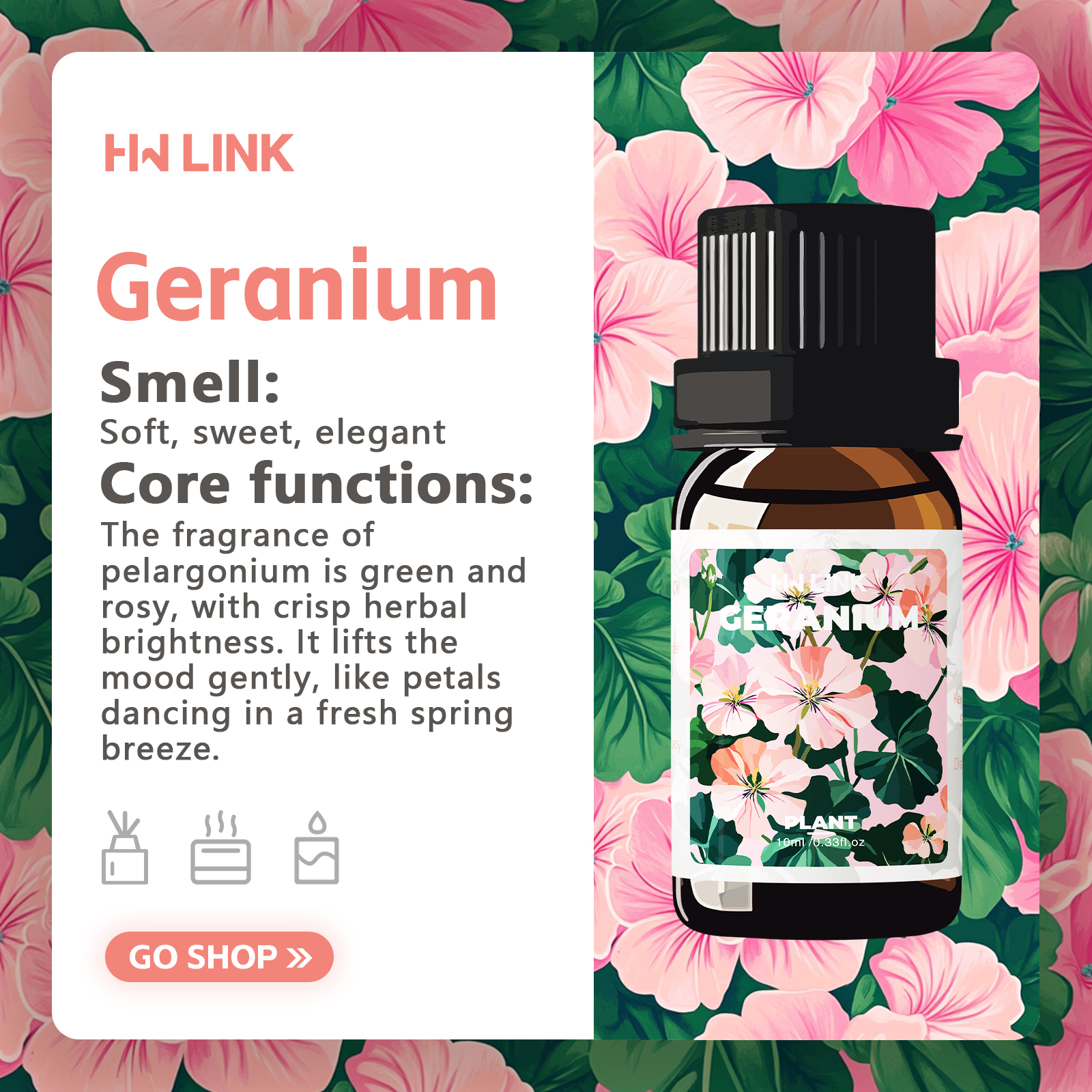 Geranium Essential Oil 10ml 10 - Candle Making And Perfume บทวิจารณ์และราคา