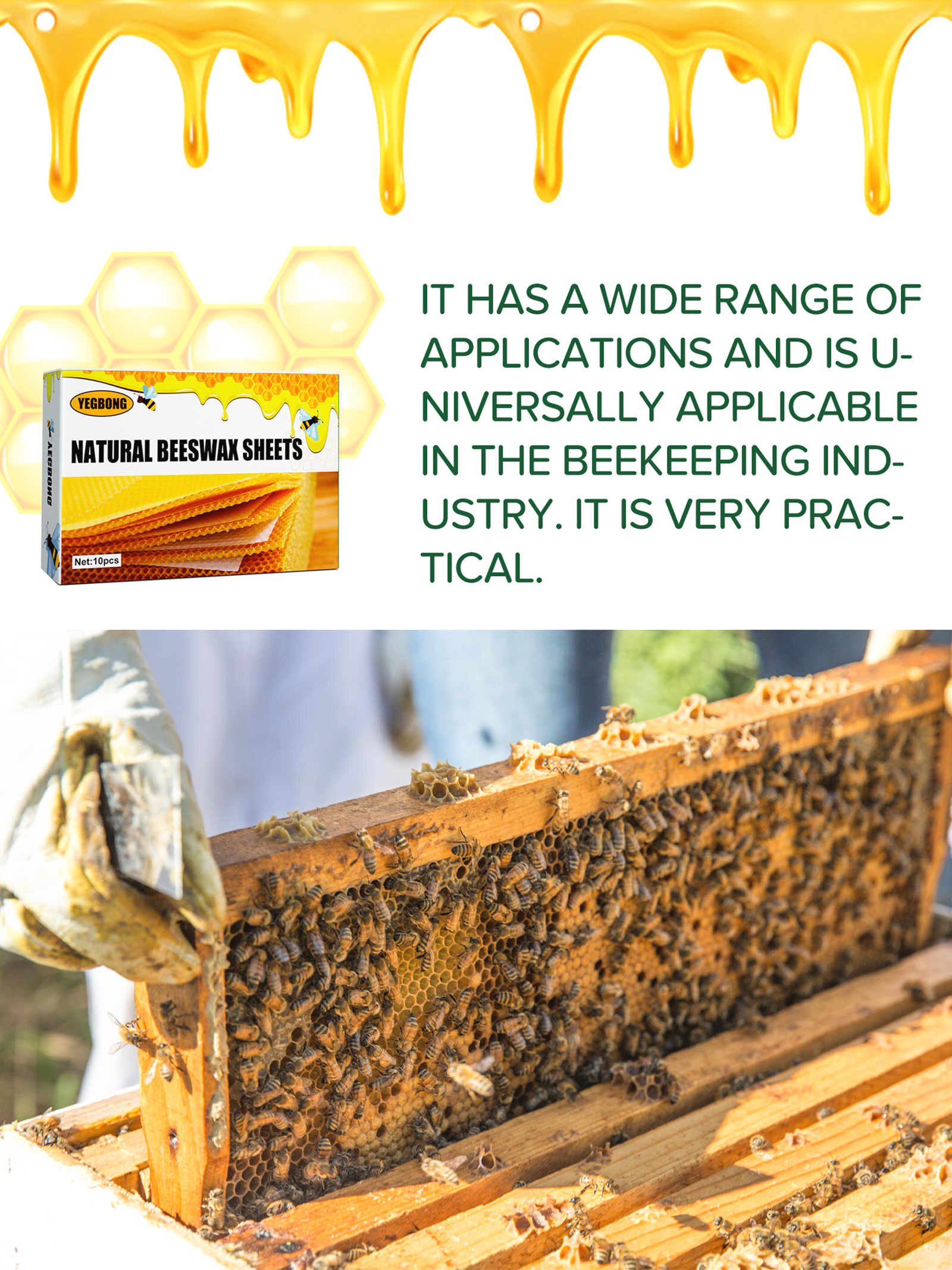 10Pcs Natural Honeycomb Bee Wa - Candle Making Wax Melter บทวิจารณ์และราคา
