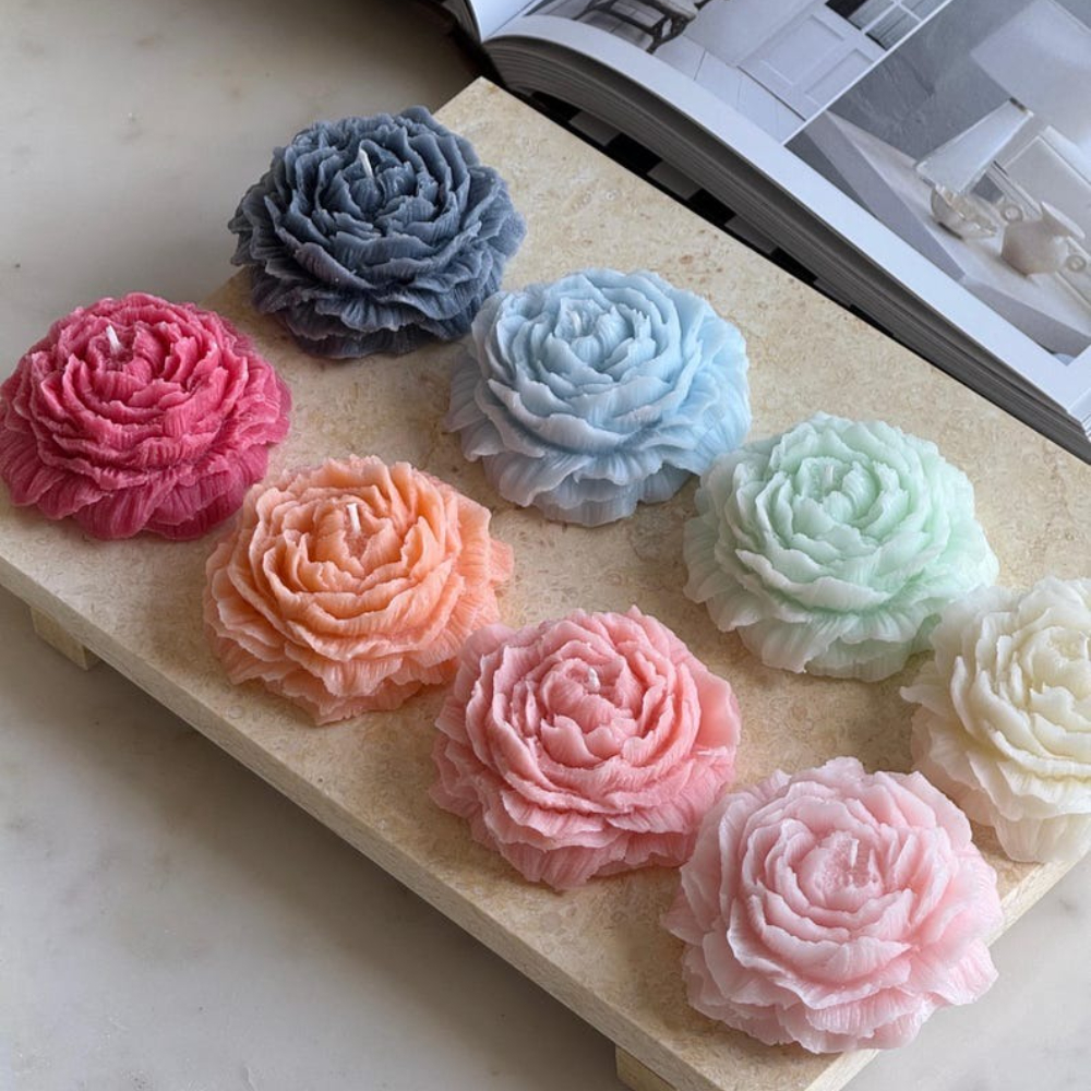 1-2PCS Peony Candles Silicone  - Candle Making Austin บทวิจารณ์และราคา