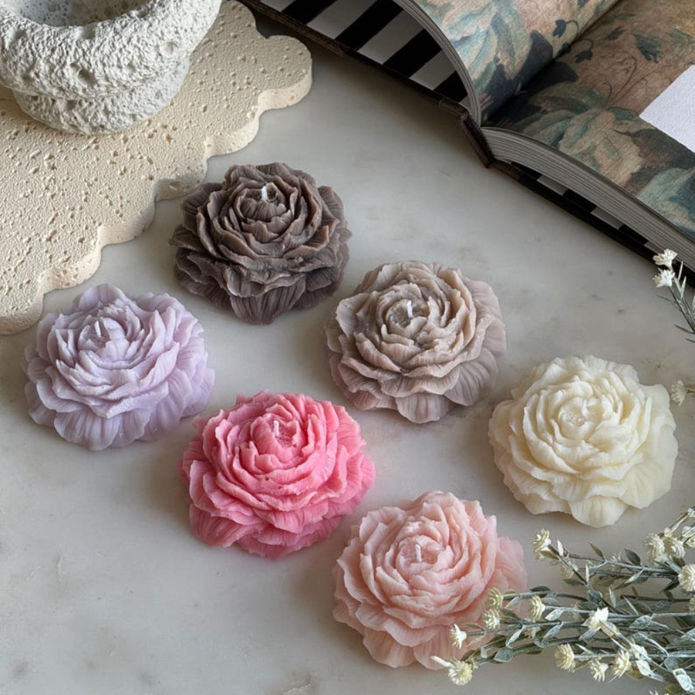 1-2PCS Peony Candles Silicone  - Candle Making Austin บทวิจารณ์และราคา