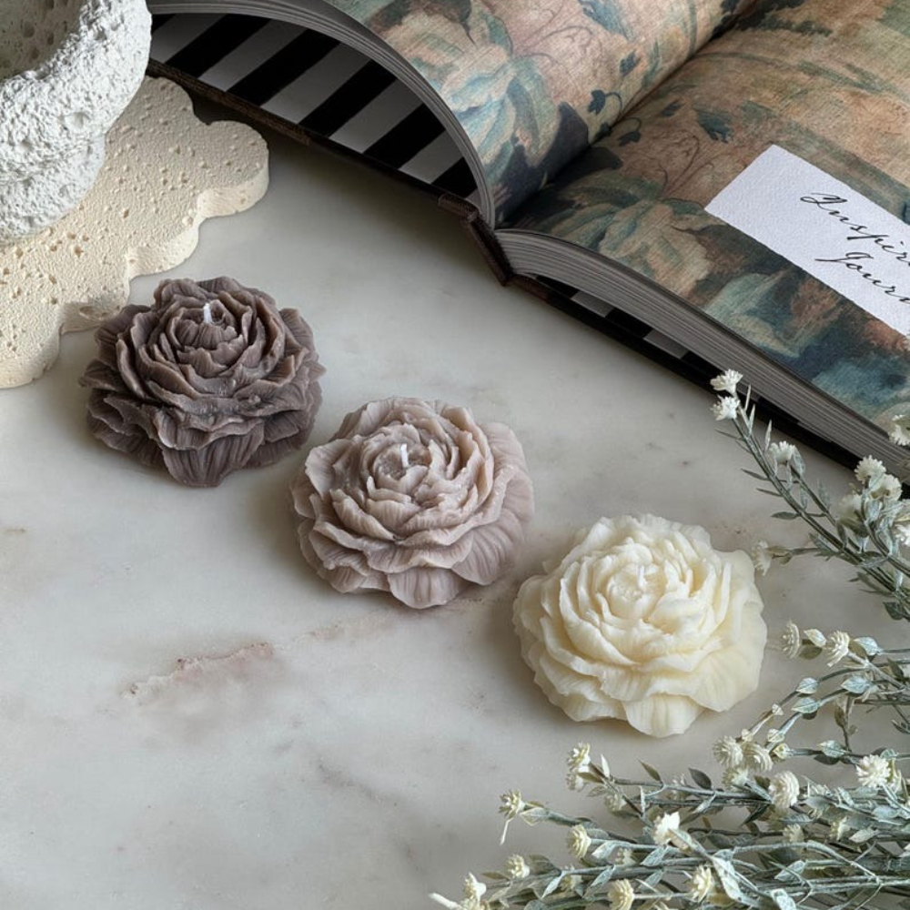1-2PCS Peony Candles Silicone  - Candle Making Austin บทวิจารณ์และราคา