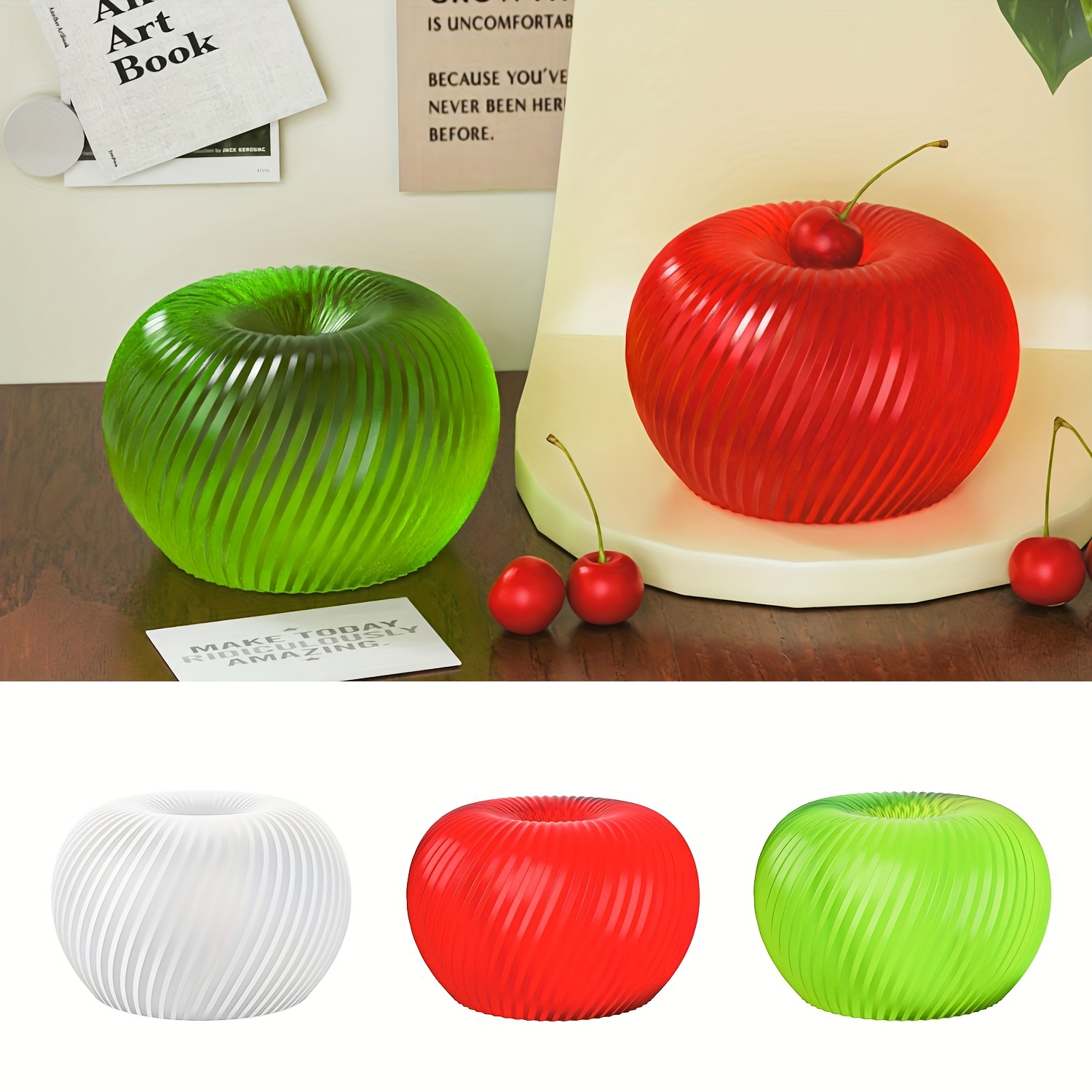A trendy red apple silicone mo - Candle Making Items บทวิจารณ์และราคา