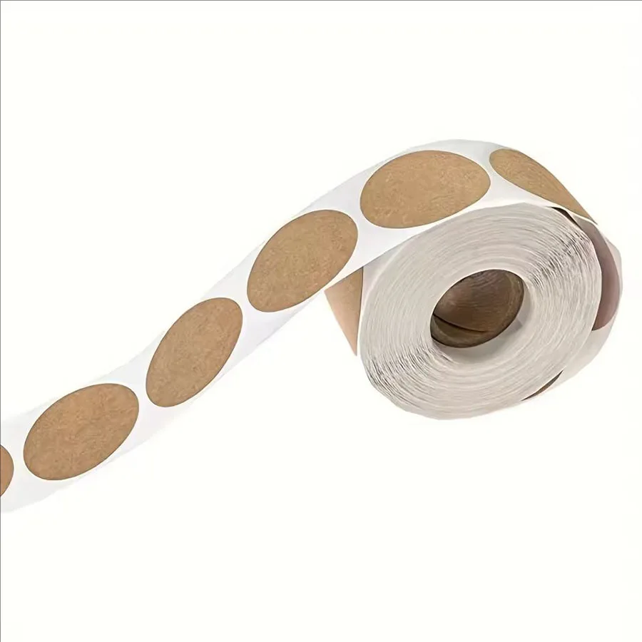 500 Pcs / 1 Roll ，kraft Round  - Label Sticker Round บทวิจารณ์และราคา