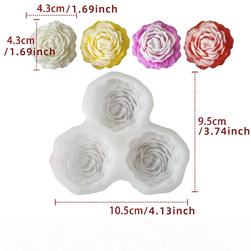 Peony Flower Candle Silicone M - Candle Making Items บทวิจารณ์และราคา