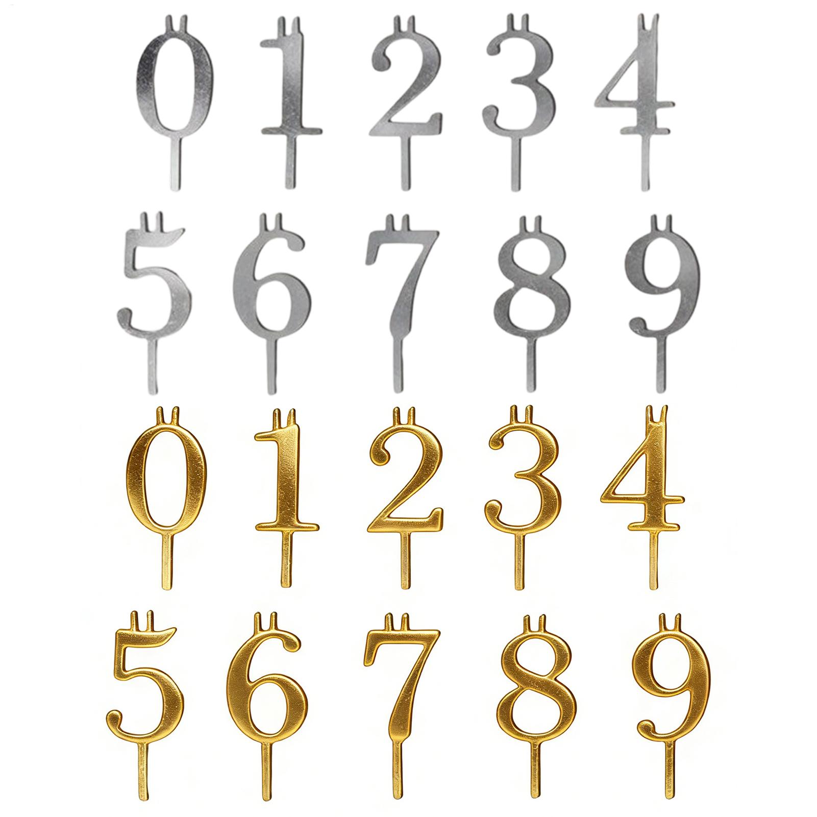 10pcs 0-9 Number Cake Toppers  - Candle Making Items บทวิจารณ์และราคา