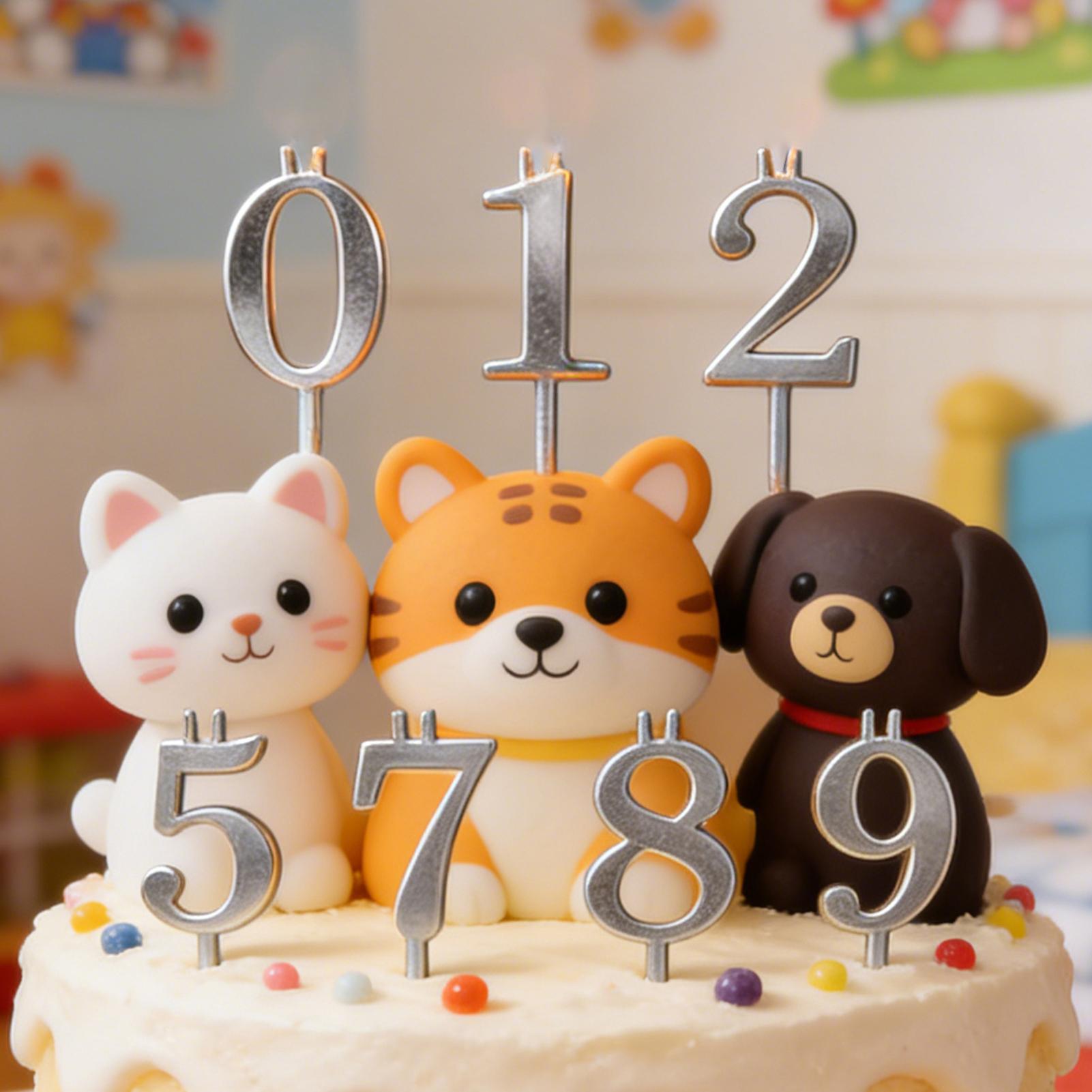 10pcs 0-9 Number Cake Toppers  - Candle Making Items บทวิจารณ์และราคา